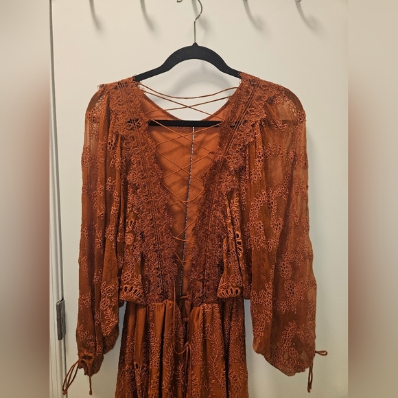 Zimmermann Alchemy Twine Embroidery Copper Dress Size 1 US 4-6 - Picture 6 of 15